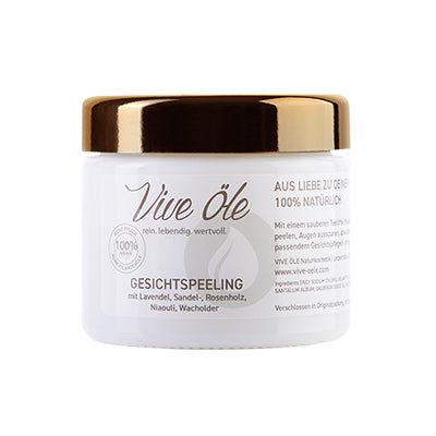 VIVE ÖLE Gesichtspeeling Natural Super Soft and Clean – sanftes Peeling in Lebensmittelqualität für reine und gepflegte Haut