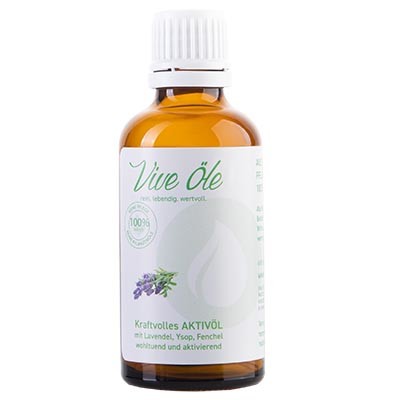 VIVE ÖLE Massageöl Aktiv mit Lavendel – wirksame Pflanzenpower für Ihr Wohlbefinden bei Verspannungen, Muskeln und Gelenken