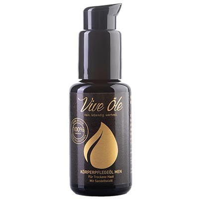 Körperöl für Männer - Körperöl für trockene Haut - Körperöl mit Sandelholzöl, Körperöl Männer, Sandelholz, Herrenpflege - naturkosmetik